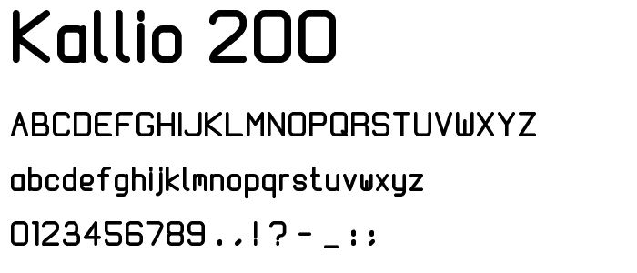 Kallio 200 font
